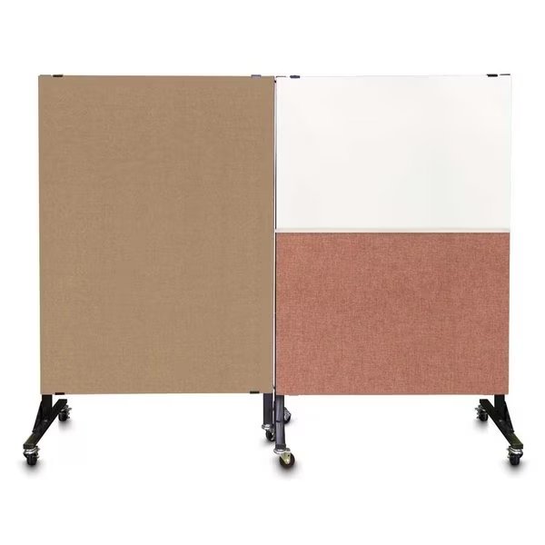 Sliding Door Indoor Enclosed Corkboard, 4, UNITED VISUAL PRODUCTS, Mfr# UV9001ACS4824-BRONZE-MEDGRY